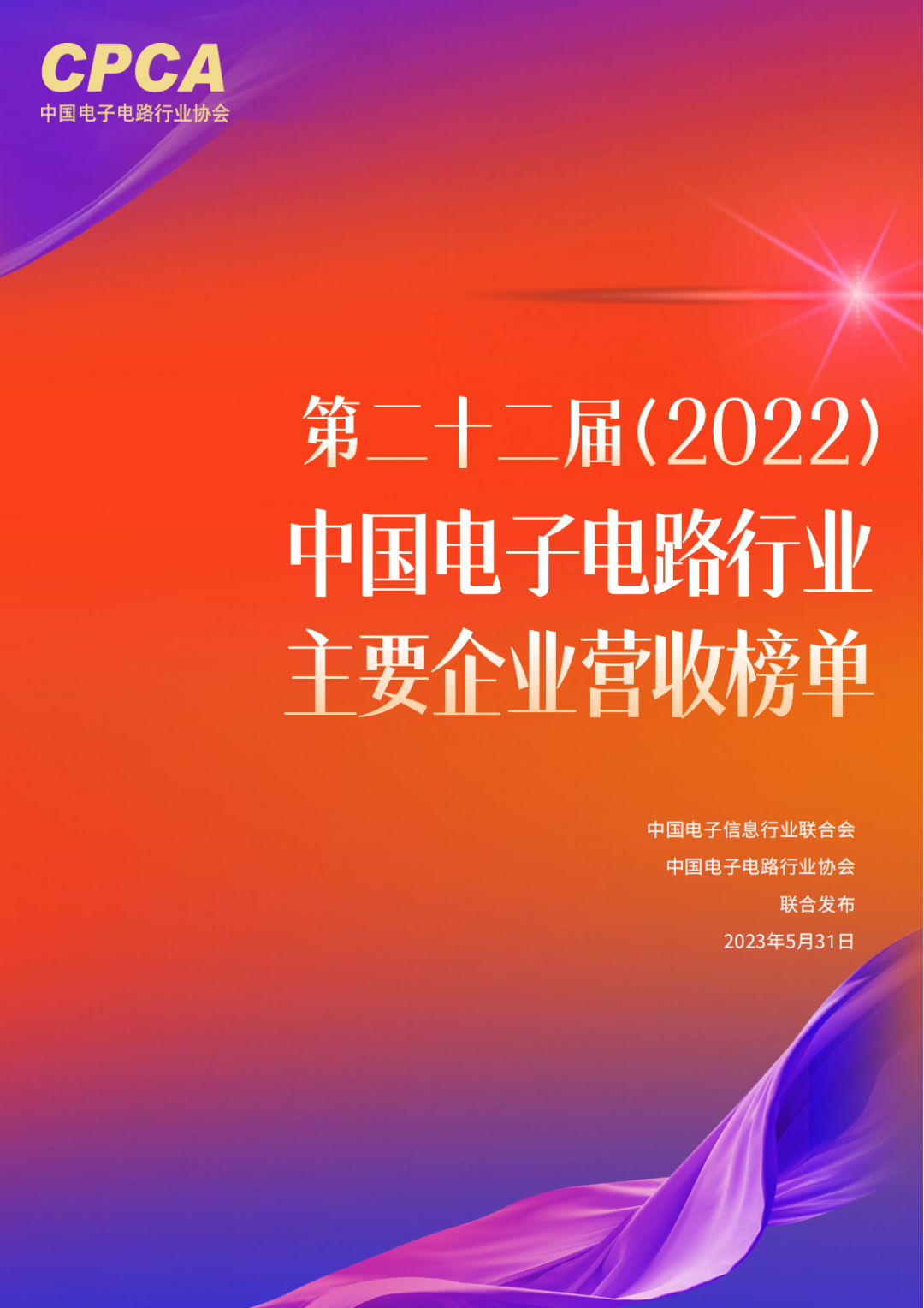 重磅！！2022年度中国电路（CPCA）百强排行榜新鲜出炉，荣晖集团获得全国百强企业第37名！！